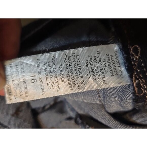 Democracy Women’s 16 Blue Ab Technology Skinny Jeans Stretch Denim Casual Fit - Picture 7 of 13